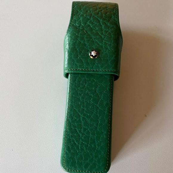 Authentic Mont Blanc Leather Pen Case - Picture 1 of 9
